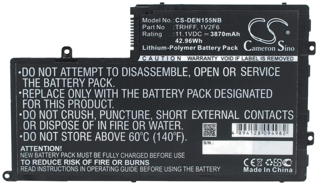 Main image of Battery for DELL Inspiron 15-5547 5443 01V2F6 0PD19 1V2F6 58DP4 5MD4V P39F TRHFF