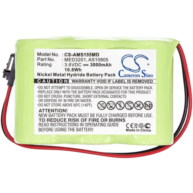 Alt view image 3 of 5 - Battery for Welch-Allyn WA20510S WA49020 Alaris 1550 2860 72250 2860729 AS10805