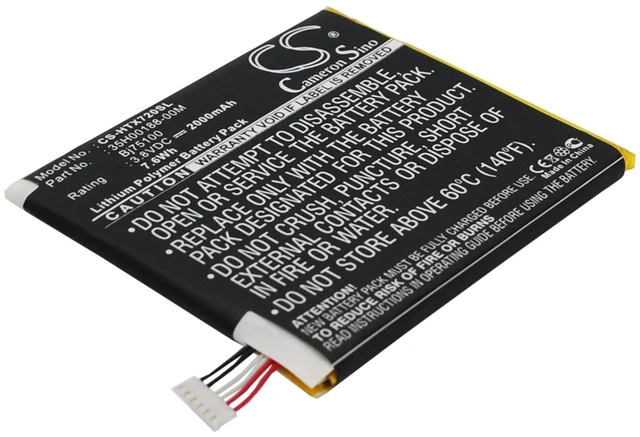 Alt view image 2 of 6 - Battery for HTC One XS 35H00188-00M 35H00188-00P 35H00191-00M BJ75100 BM35100