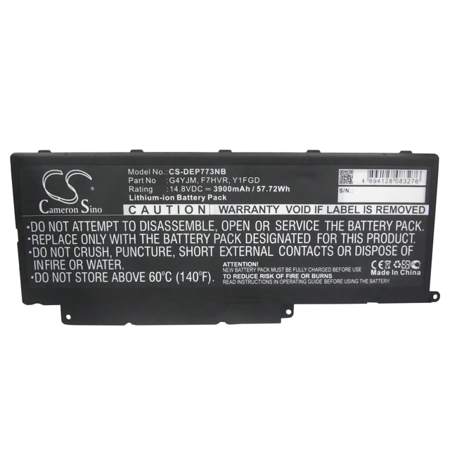 Alt view image 5 of 5 - Battery for DELL Inspiron 14-7000 15 17 062VNH F7HVR G4YJM JR9TD T2T3J Y1FGD