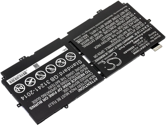 Alt view image 2 of 5 - Battery for DELL XPS 13 7390 52TWH XX3T7 Notebook Laptop CS-DEX739NB 6500mAh