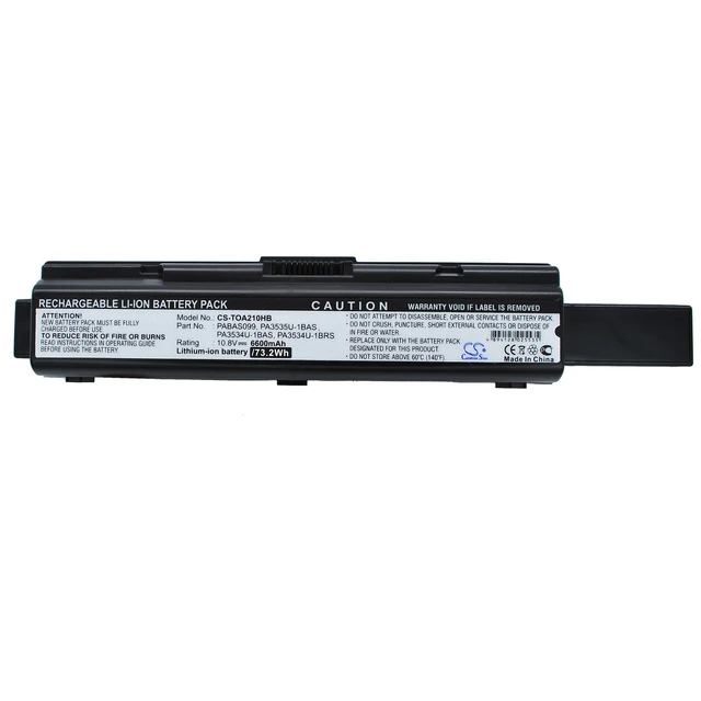 Alt view image 5 of 5 - Battery for Toshiba PABAS098 PA3534U-1BAS PA3534U-1BRS PA3533U-1BRS PA3533U-1BAS
