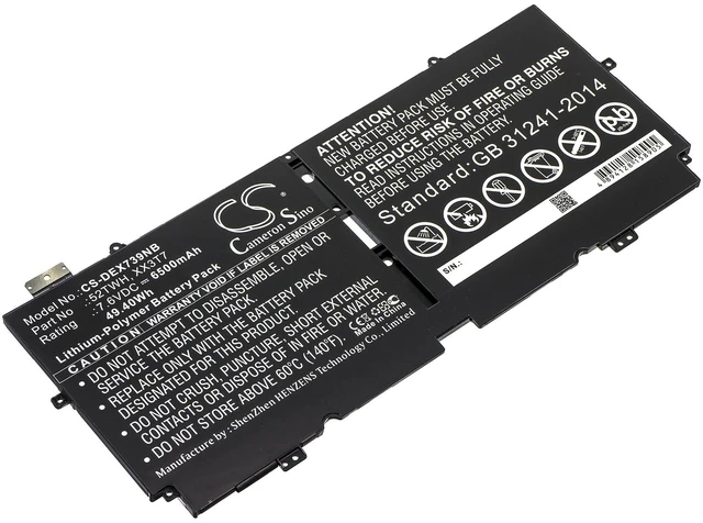 Main image of Battery for DELL XPS 13 7390 52TWH XX3T7 Notebook Laptop CS-DEX739NB 6500mAh