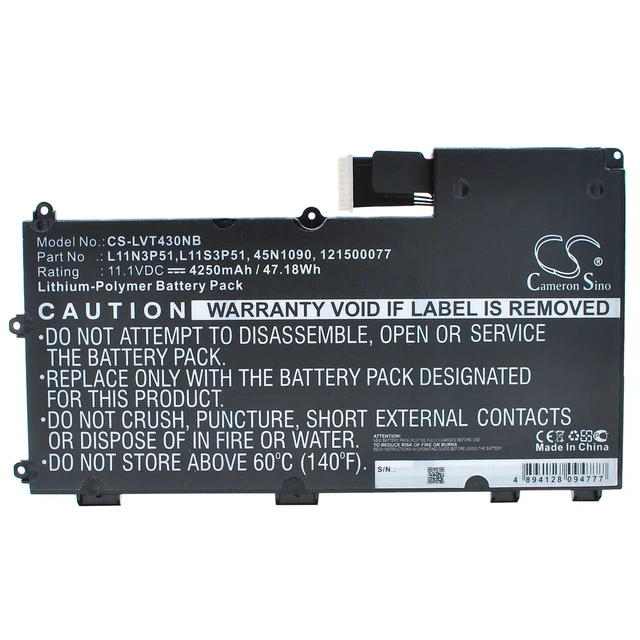 Main image of Battery for Lenovo Thinkpad T430u 45N1089 ASM 45N1090 45N1091 L11N3P51 L11S3P51