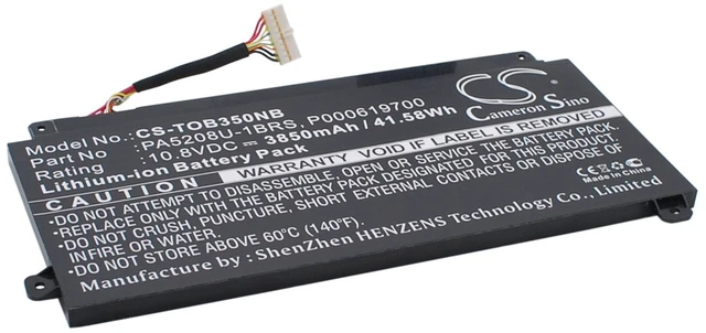 Alt view image 2 of 6 - Battery for Toshiba CB30-B Satellite Fusion 15 P50W-C P000619700 PA5208U-1BRS