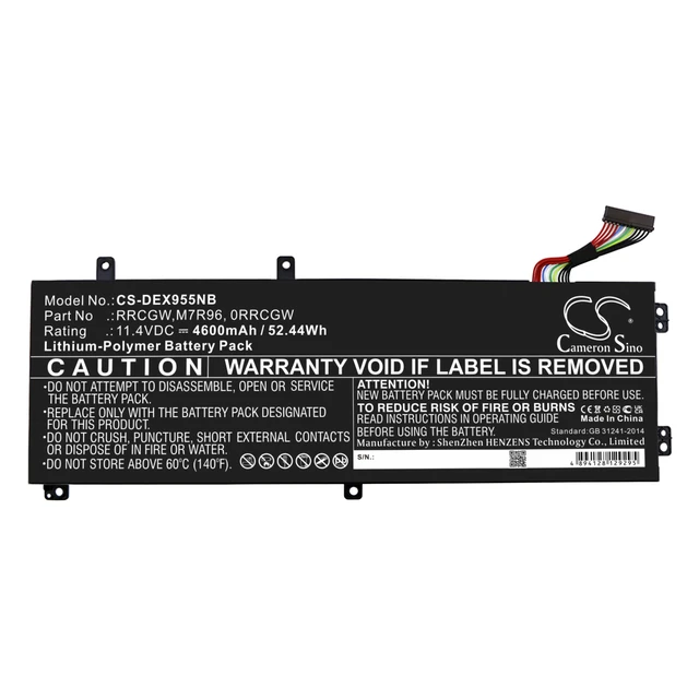 Alt view image 3 of 4 - Battery for DELL XPS 15-9560 0RRCGW 5D91C 5XJ28 62MJV 6GTPY GPM03 H5H20 RRCGW