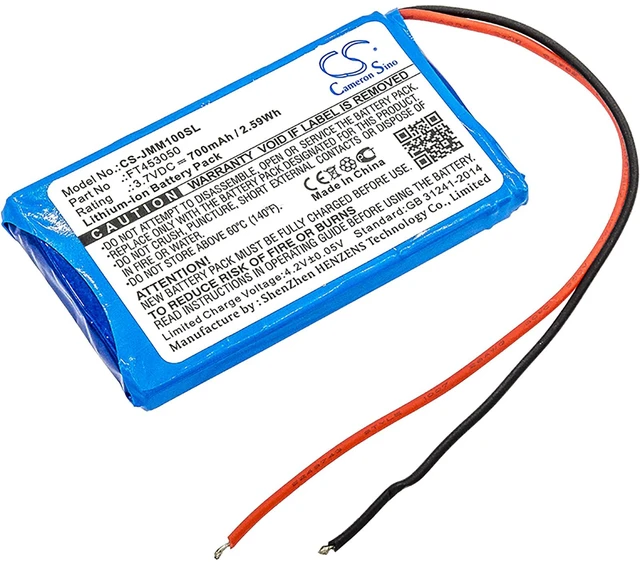 Main image of Battery for JBL Clip+ Micro Wireless 2013 FT453050 P453048D Speaker CS-JMM100SL
