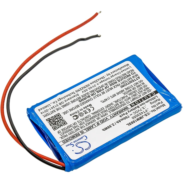 Alt view image 2 of 5 - Battery for JBL Clip+ Micro Wireless 2013 FT453050 P453048D Speaker CS-JMM100SL
