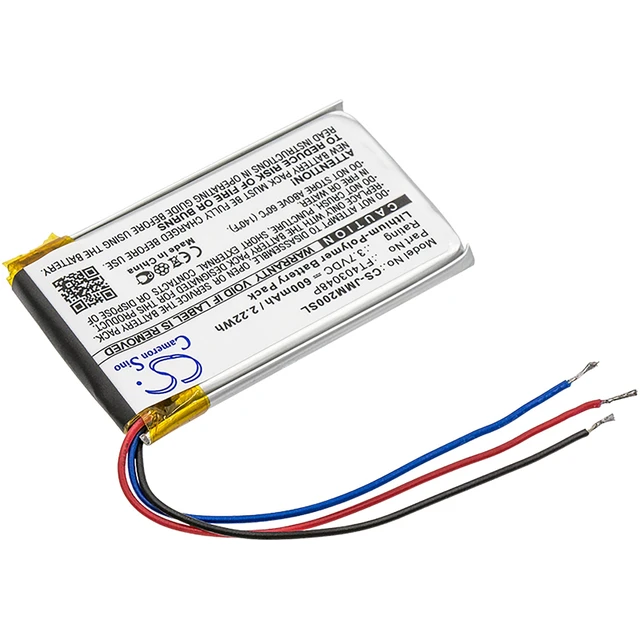 Alt view image 2 of 5 - Battery for JBL Clip Clip+ Micro 2 II FT403048P Speaker CS-JMM200SL 3.7v 600mAh