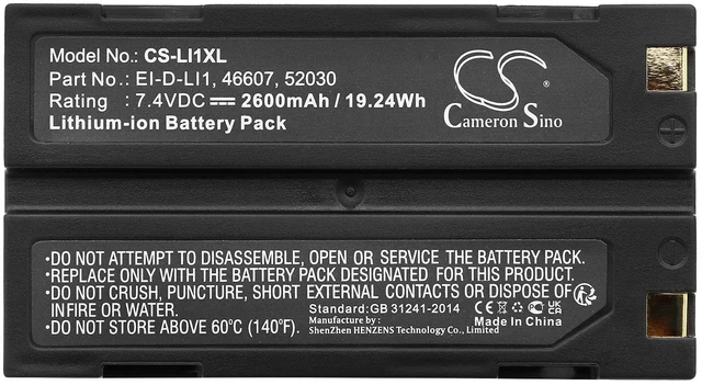 Alt view image 5 of 5 - Battery for Trimble EI-D-LI1 29518 54344 5700 5800 92600 MT1000 R7 R8 TR-R8