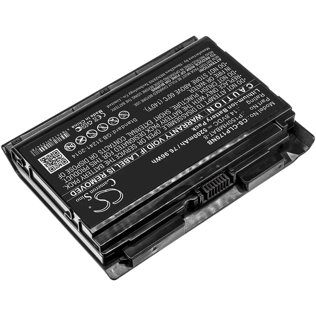 Alt view image 2 of 4 - Battery for Clevo Nexoc G505 Hasee 6-87-X510S-4D7 6-87-X510S-4J7 P150HMBAT-8