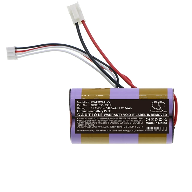Alt view image 3 of 5 - Battery for Plus Minus Zero XJB-B021 XJC-Y010 NCR1650-3S1P Vacuum CS-PMX021VX