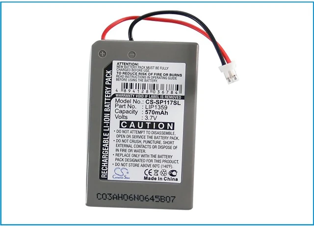 Alt view image 5 of 5 - Battery for Sony LIP1359 CECHZC2A CECHZC2E PS3 Dualshock 3 Wireless Controller