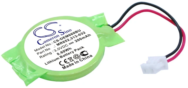 Main image of CMOS Battery for DELL Latitude X1 077-A00 0MR652 313-020 313-032 GC02001DR0