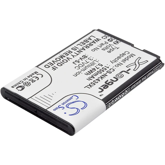 Alt view image 2 of 5 - Battery for Nokia Lumia 435 532 RM-1070 Microsoft BV-5J CS-NK435XL Li-ion 3.7V