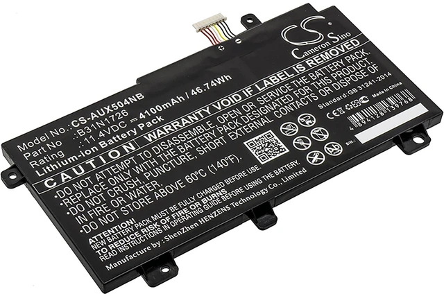 Main image of Battery for Asus FX504 0B200-02910000 0B200-02910200 B31BN91 B31N1726 B31N1726-1