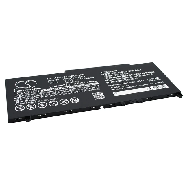 Alt view image 2 of 6 - Battery for DELL Latitude E5470 E5550 E5450 E5570 15 5000 G5M10 6MT4T 451-BBLN