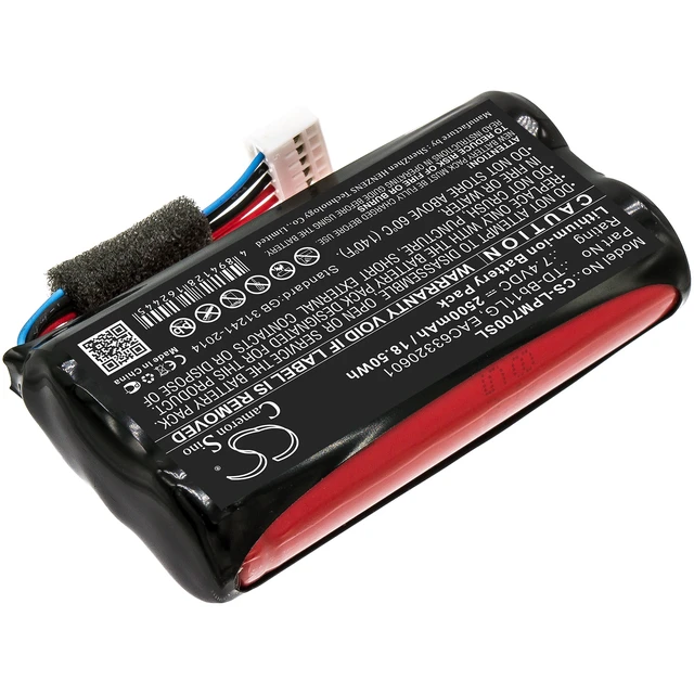 Alt view image 2 of 6 - Battery for LG Music Flow P7 NP7550 PJ9 PJ9B PJS9W EAC63320601 TD-Bb11LG 2500mAh