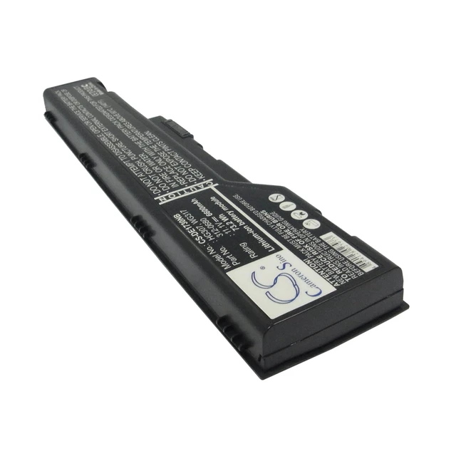 Alt view image 2 of 5 - Battery for DELL XPS M1730 312-0680 HG307 WG317 Notebook CS-DE1730NB 6600mAh