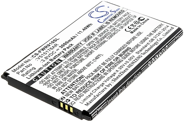 Main image of Battery for Franklin Wireless R910 V515176AR Hotspot CS-FWR910SL 3.8v 3000mAh