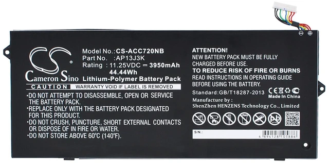 Main image of Battery for Acer Chromebook 11 14 C720P CB514 C740 AP13J3K AP13J4K KT.00304.001