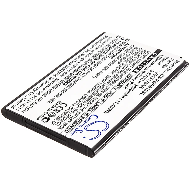 Alt view image 2 of 3 - Battery for Franklin Wireless R910 V515176AR Hotspot CS-FWR910SL 3.8v 3000mAh