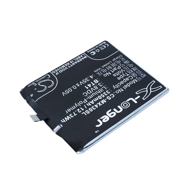 Alt view image 2 of 6 - Battery for Meizu M462U MX4 Pro MX4SWDS0 BT41 N0004720 US525972H4 CS-MX430SL
