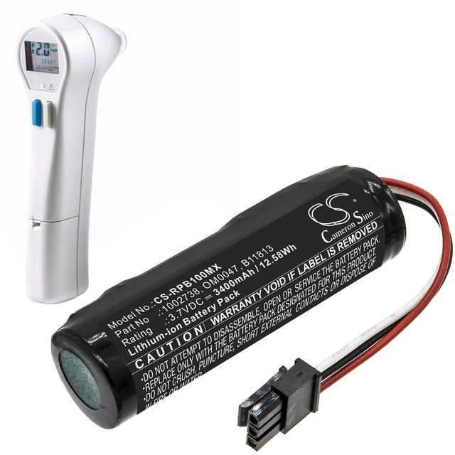 Alt view image 6 of 6 - Battery for Philips BiliChek Respironics 1002738 989805603471 B11813 OM0047
