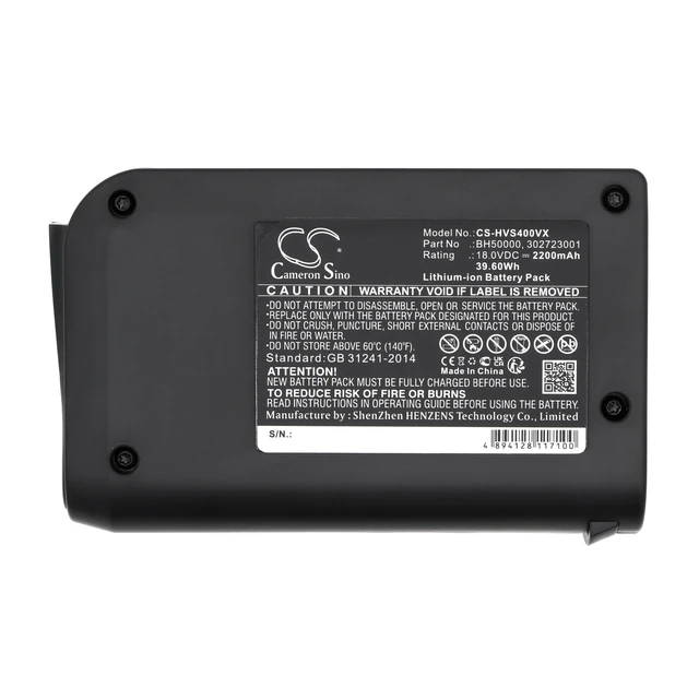 Alt view image 5 of 5 - Battery for Hoover 302723001 BH50000 BH50010 BH50015 Platinum LINX Stick Vacuum