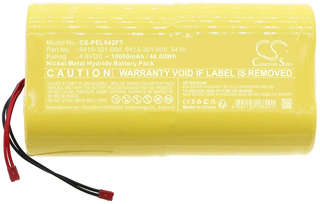 Alt view image 3 of 5 - Battery for Pelican 9410 9419 9410-301-000 9413-301-000 Flashlight CS-PEL942FT