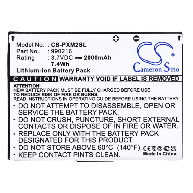 Alt view image 5 of 5 - Battery for Pioneer Airware XM2GO GEX-INN01 inno2BK Samsung Helix XM5 990216