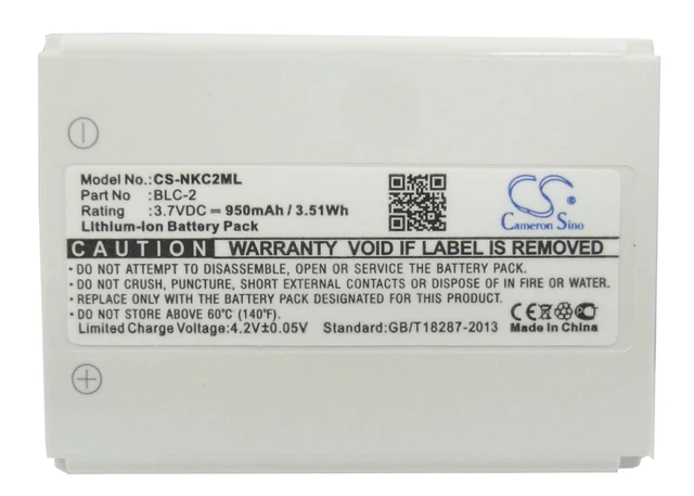 Alt view image 5 of 5 - Battery for Nokia BLC-1 BLC-2 BMC-3 1220 1221 1260 1261 2260 3310 3315 3330 3350