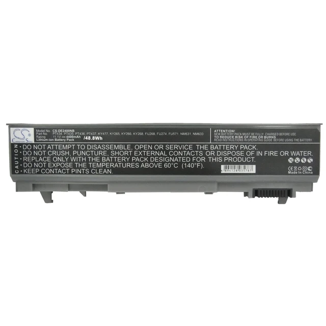 Alt view image 5 of 5 - Battery for DELL Latitude E6400 E6500 Precision M4500 0GU715 KY265 PT435 W1193