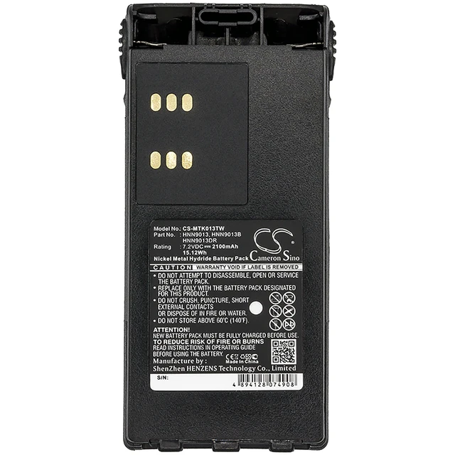 Alt view image 5 of 5 - Battery for Motorola HNN9010AR HNN9008A HNN9008 HNN9009A HNN9008AR HNN9013DR