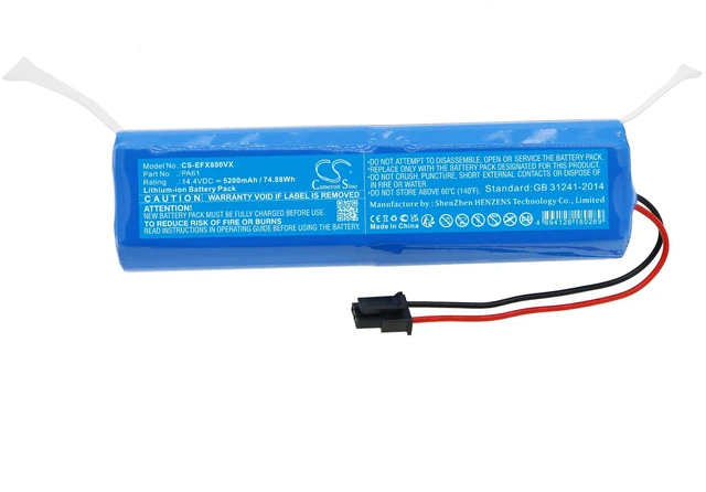Alt view image 3 of 5 - Battery for Eufy RoboVac X8 Hybrid White T226X PA61 Vacuum CS-EFX800VX 5200mAh