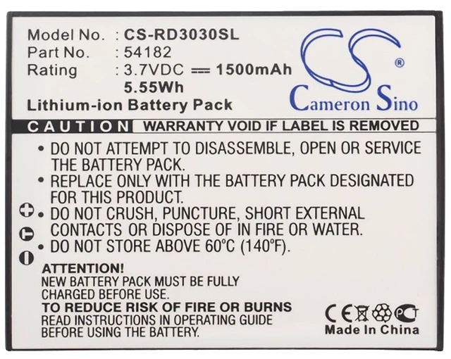Alt view image 5 of 5 - Battery for RCA Lyra X3000 X3030 54182 20GB MP3 Media Player CS-RD3030SL 1500mAh
