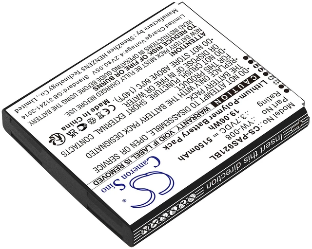 Alt view image 2 of 3 - Battery for Pax A920 Pro YW-008 Payment Terminal CS-PAS921BL 3.7v 5150mAh