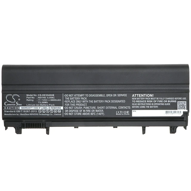 Alt view image 5 of 5 - Battery for DELL Latitude 14 5000 15 E5440 E5540 NVWGM WGCW6 451-BBIE 451-BBIF
