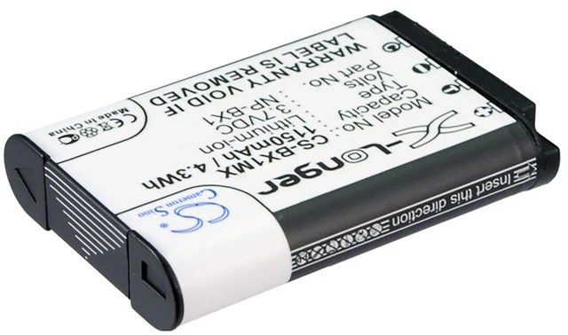 Main image of Battery for Sony HD-MV1 HDR-AS10 HDR-AS100 HDR-AS15 HDR-AS30 HDR-GWP88 1150mAh