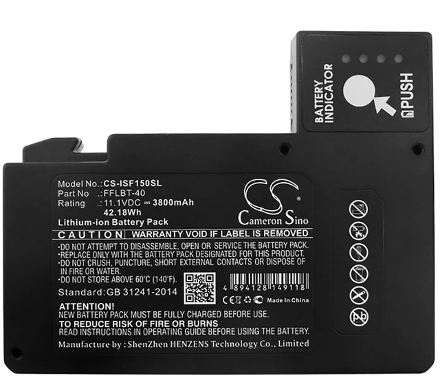 Alt view image 3 of 3 - Battery for INNO IFS-15H IFS15M IFS-15M+ IFS-55 V12M V4M View 3 4S 5 FFLBT-40