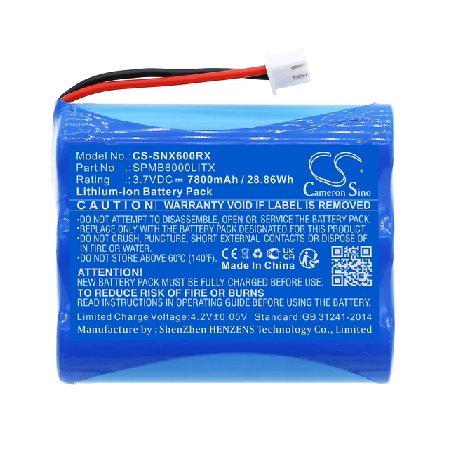 Alt view image 3 of 5 - Battery for Spektrum Transmitter iX12 NX6 NX8 SPMB6000LITX Remote CS-SNX600RX