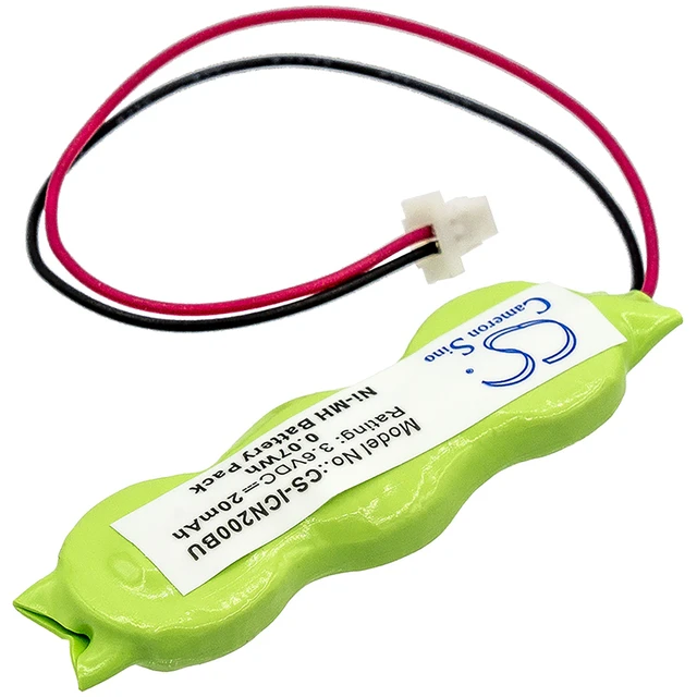 Alt view image 2 of 6 - CMOS Battery for Symbol MC9090 Intermec 6400 CN2 CN2B 3/V15H 317-200-001 Ni-MH