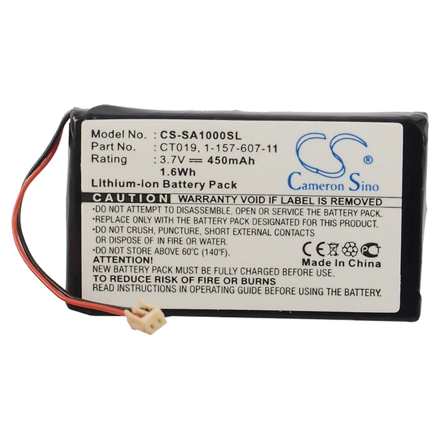 Alt view image 5 of 6 - Battery for Sony Walkman NW-A1000 NW-A1200 NW-A1200s A1200v 1-157-607-11 CT019