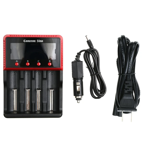 Alt view image 5 of 5 - Battery Charger for 10440 18500 25500 26650 14650 AA AAA w/US Power Cable + Car