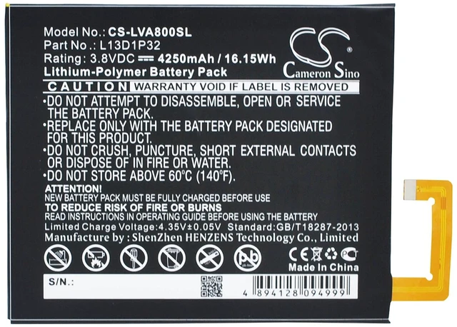 Main image of Battery for Lenovo IdeaPad A5500 A8 A8-50 TAB3 8 L13D1P32 Tablet CS-LVA800SL