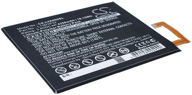 Alt view image 2 of 6 - Battery for Lenovo IdeaPad A5500 A8 A8-50 TAB3 8 L13D1P32 Tablet CS-LVA800SL