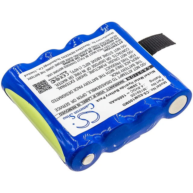 Alt view image 2 of 5 - Battery for EDAN CS-01 H100 H100B H100N 4XNR49AA1500P M159105 CS-EDM100MD 1500mA