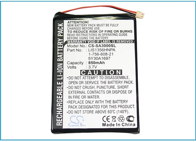 Alt view image 5 of 5 - Battery for Sony NW-A3000 NW-A3000V 1-756-608-21 5Y30A1697 LIS1356HNPA Walkman