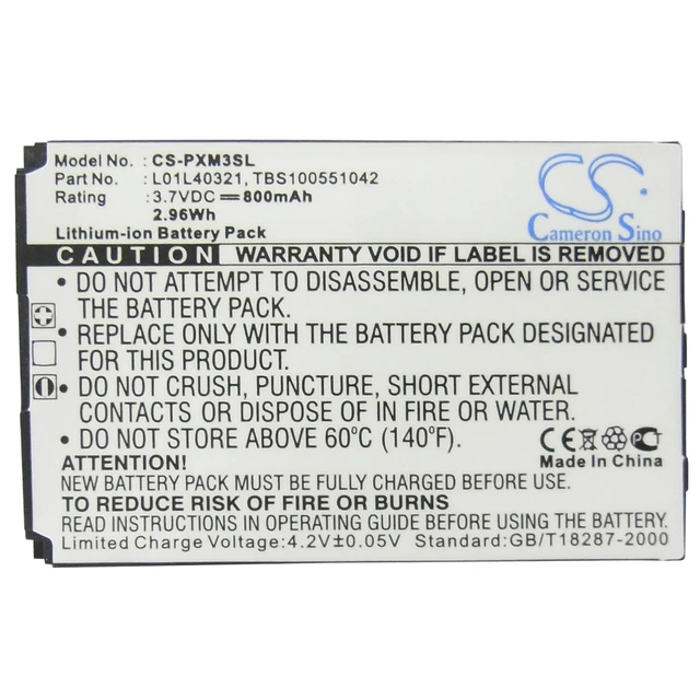 Alt view image 5 of 5 - Battery for Pioneer GEX-XMP3 XMP3H1 XMP3i Sirius L01L40321 XM-6900-0004-00 800mA