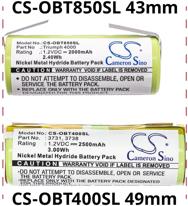 Alt view image 5 of 5 - Battery for Oral-B Triumph 4000 3745 3761 3762 Toothbrush CS-OBT850SL 2000mAh